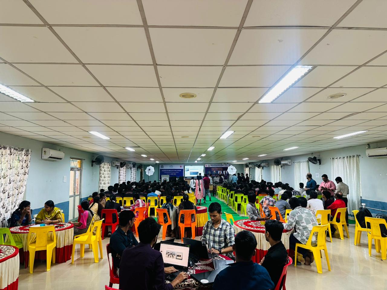 The Design to Build Engineering Challenge, a 24-hour National Innovation Hackathon, was successfully conducted and inspired by the visit of Sr.Kondaveeti Satyanarayana Garu, Chairman of Swarnandhra College of Engineering and Technology.